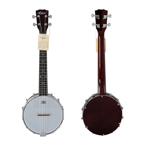 China Aiersi Brand Hot Sale Concert Tenor Banjo Musical Instrument Ukulele With Mahogany Resonator Cover