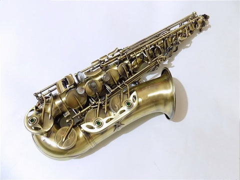 Antique Eb Alto saxophone with Case Brass Body woodwind Musical instruments professional