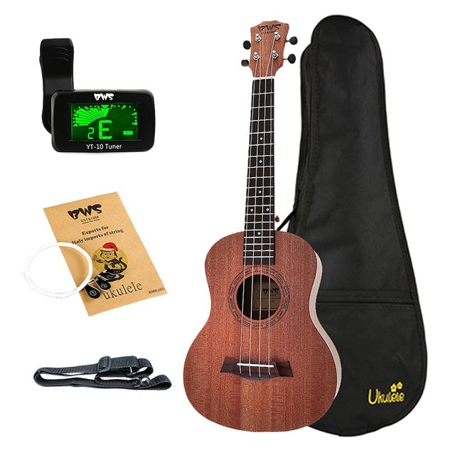 Bws Est & 1988 Concert Ukulele Kits 23 Inch Mahogany Wood Acoustic Cutaway Guitar Ukulele Hawaii 4 String Guita