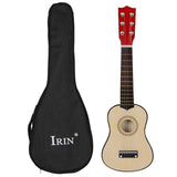 Small Mini Guitar 21 inch 12 Fret 6 Metal String Wood Black And Bag