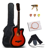 38/41 inch Acoustic Guitar for Beginners Guitar Sets with Capo Picks 6 Strings Guitar Basswood  Musical Instruments AGT166