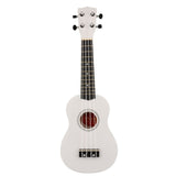White Mini 21 inches Soprano Ukulele 12 Frets Instrument Wood Hawaiian Style Guitar 4 Strings Hawaii Guitar for Beginner