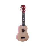 White Mini 21 inches Soprano Ukulele 12 Frets Instrument Wood Hawaiian Style Guitar 4 Strings Hawaii Guitar for Beginner