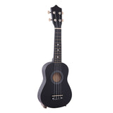 White Mini 21 inches Soprano Ukulele 12 Frets Instrument Wood Hawaiian Style Guitar 4 Strings Hawaii Guitar for Beginner