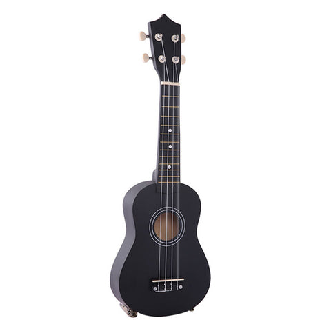 White Mini 21 inches Soprano Ukulele 12 Frets Instrument Wood Hawaiian Style Guitar 4 Strings Hawaii Guitar for Beginner