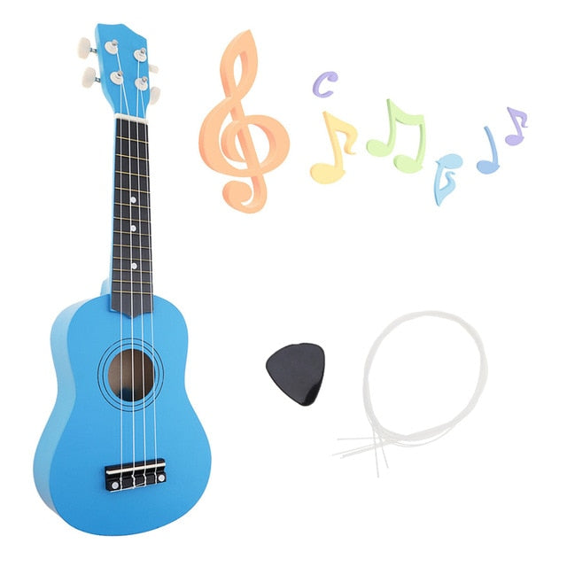 21 Inch Colorful Acoustic Ukulele 4 Strings Hawaiian Guitar Guitarra Instrument for Kids Beginner or Basic players