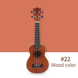 White Mini 21 inches Soprano Ukulele 12 Frets Instrument Wood Hawaiian Style Guitar 4 Strings Hawaii Guitar for Beginner