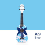 White Mini 21 inches Soprano Ukulele 12 Frets Instrument Wood Hawaiian Style Guitar 4 Strings Hawaii Guitar for Beginner