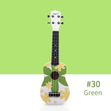 White Mini 21 inches Soprano Ukulele 12 Frets Instrument Wood Hawaiian Style Guitar 4 Strings Hawaii Guitar for Beginner
