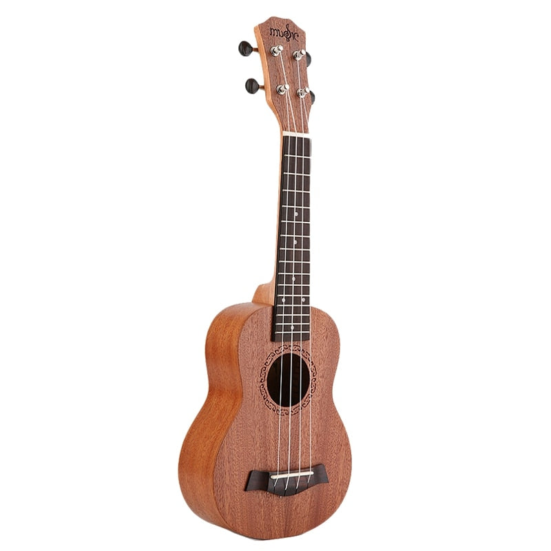 21 Inch Ukulele Soprano Beginner Ukulele Guitar Ukulele Mahogany Neck Delicate Tuning Peg 4 Strings Wood Ukulele