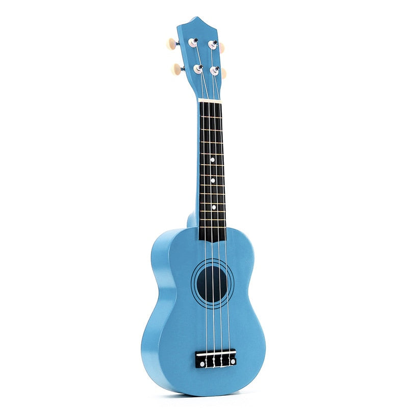 21 inch Soprano Ukulele 4 Strings Hawaiian Guitar Uke + String + Pick For Beginners kid Gift(Light Blue)