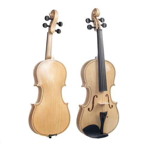 Exquisite Workmanship 4/4 Size Acoustic Violin with Violin Bow Rosin Case