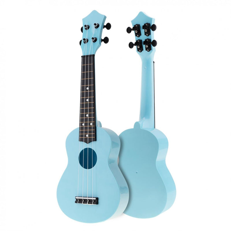 21 Inch Acoustic Ukulele Uke 4 Strings Hawaii Guitar Guitar Instrument for Kids and Music Beginner Blue
