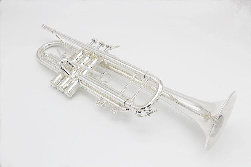 High Senior Trumpet LT 180S-90 Silver Plated Professional Bb Trumpet Music Instruments with Leather Case