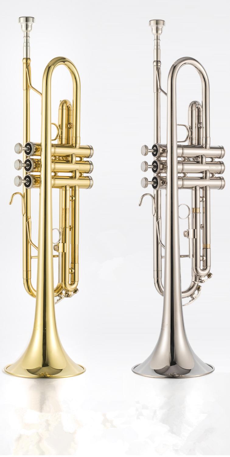 high quality New B flat Trumpet music Trumpet Brass Instruments playing Super Top Promotions Gifts