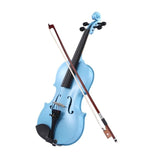Handmade 1/8 Size Acoustic Violin Gloss 4 Color Fiddle with Case Bow Rosin Musical Instrument For Beginner Music Lover Gift