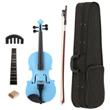 1/8 Splint Bright Acoustic Violin Fiddle with Rosin Case Bow Muffler Kits