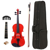 1/8 Splint Bright Acoustic Violin Fiddle with Rosin Case Bow Muffler Kits