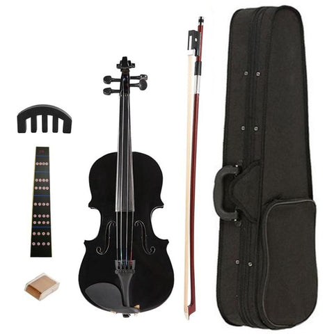 1/8 Splint Bright Acoustic Violin Fiddle with Rosin Case Bow Muffler Kits