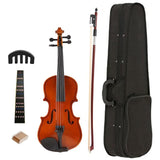 1/8 Splint Bright Acoustic Violin Fiddle with Rosin Case Bow Muffler Kits