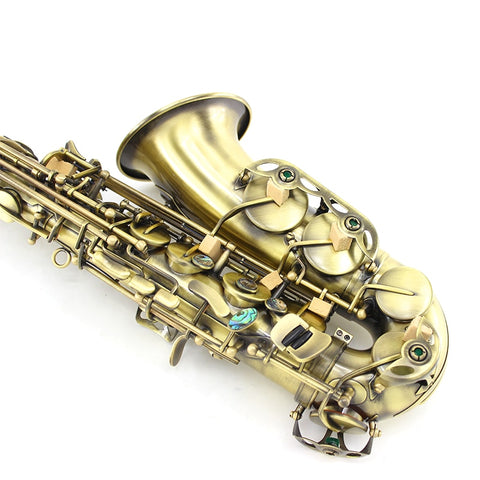 Customize Logo Saxophone Alto MG-82 Alto Eb Tune Sax E Flat Brass Antique Copper Simulation Sax Instruments With Mouthpiece Case