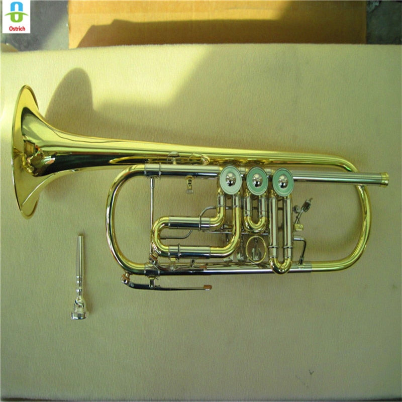 New Ostrich Student Bb professional trumpet nice phosphor bronze body, Music Stand and Cleaning Kit