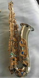 Professional C Melody Saxophone gold key silver body Free Neck+case