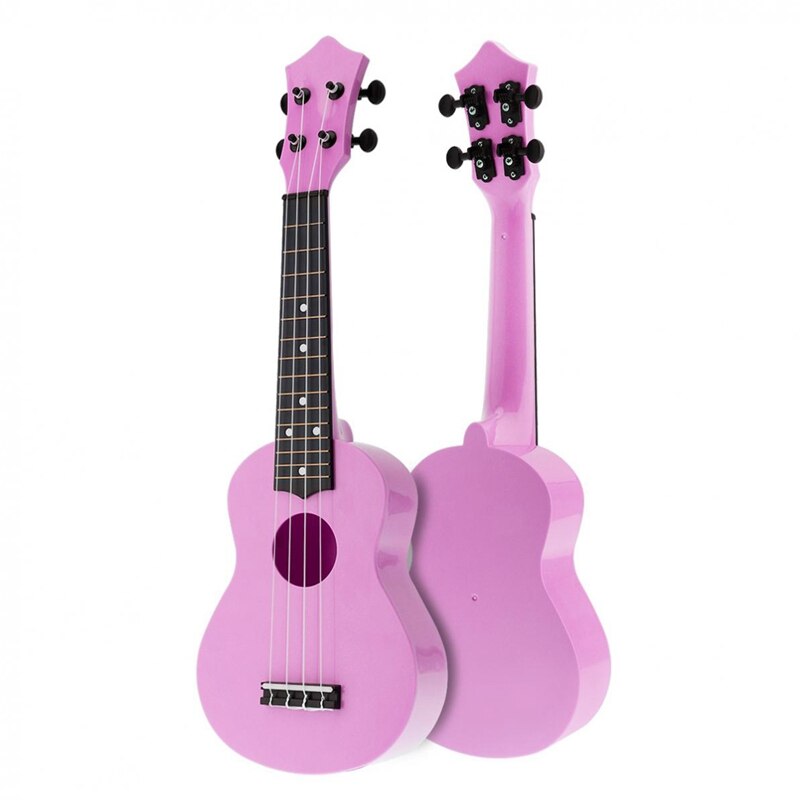 Quality 21 Inch Acoustic Ukulele Uke 4 Strings Hawaii Guitar Guitar Instrument for Kids and Music Beginner Pink