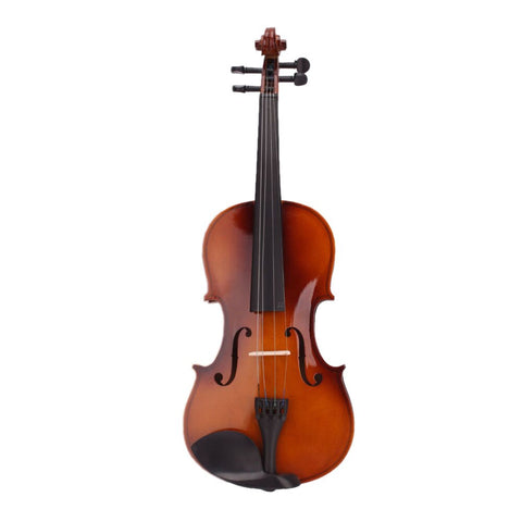 4/4 Full Size Natural Acoustic Violin Fiddle with Case Bow Rosin Natural Color  4-String Instrument  Basswood Face Board