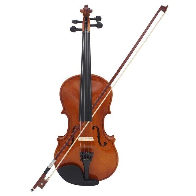 Astonvilla Full Size Violin Natural Acoustic Solid Wood Spruce Flame Maple Veneer Violin Fiddle for Beginner with Case Rosin W