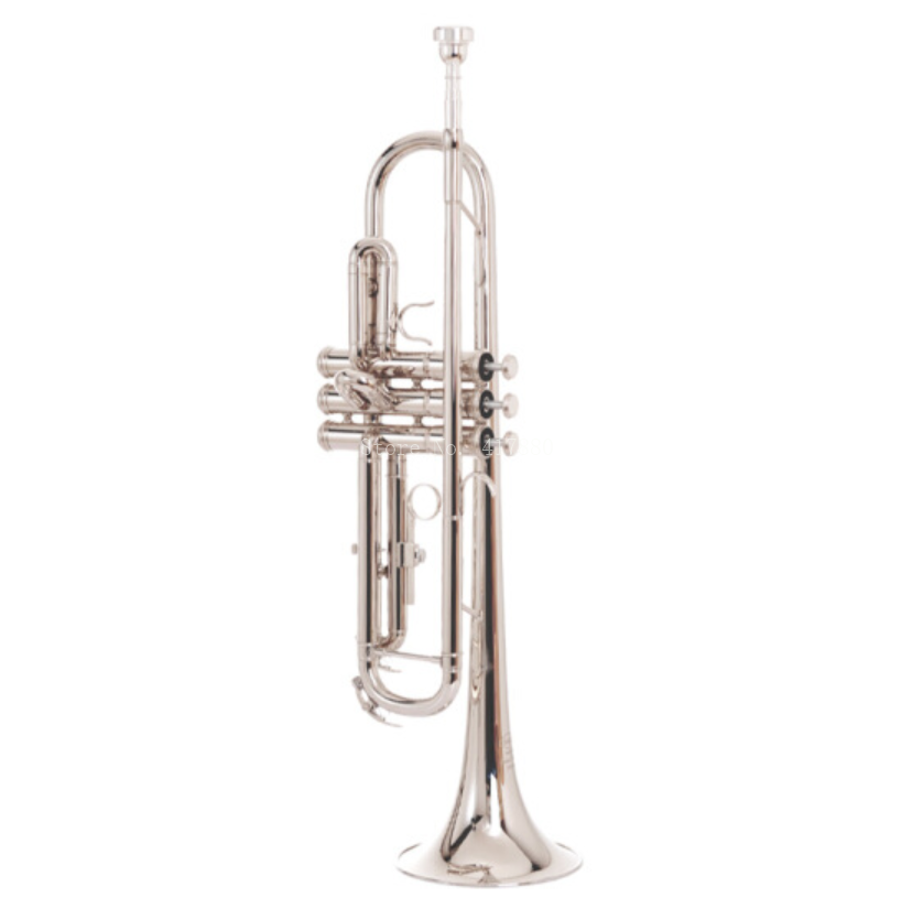 SADSN STR-180N Bb Trumpet Brass Nickel Plated B Flat Trumpet Professional Musical Instrument with Mouthpiece Case
