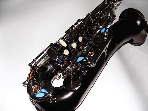 C Melody Sax Black nickel Saxophone With Case Woodwind Musical Instruments professionals