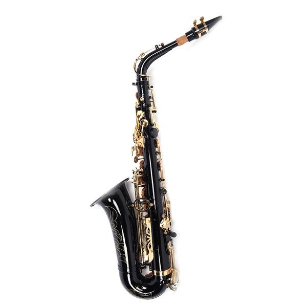 Be Brass Carving Pattern Pearl White Shell Button Saxophone with Strap Black musical instruments professional alto saxophone