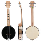 Kmise 4 String Banjo Ukulele Uke Concert 23 Inch Maple Wood 4 String Musical Instruments