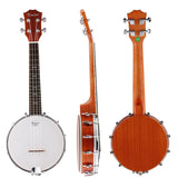 Kmise 4 String Banjo Ukulele Ukelele Uke Concert 23 Inch Size Sapele Wood