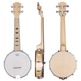 Kmise Banjo Ukulele Ukelele 4 String Ukelele Uke Concert 23 Inch Size Maple Wood