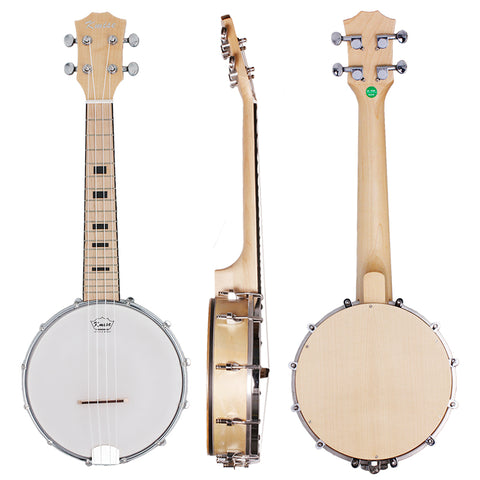 Kmise Banjo Ukulele Ukelele 4 String Ukelele Uke Concert 23 Inch Size Maple Wood