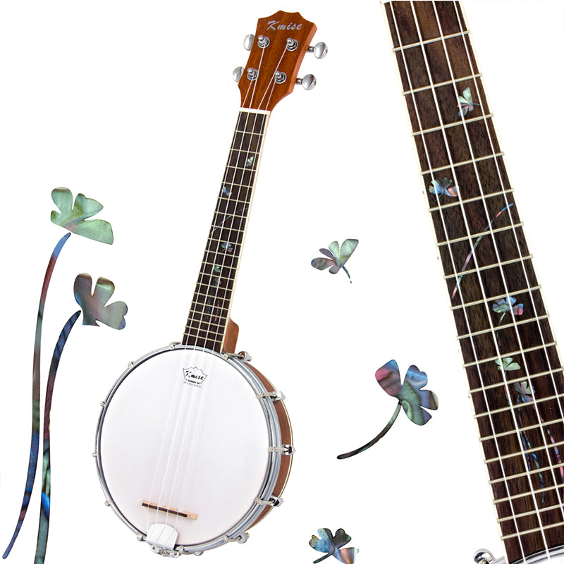Kmise Banjo Ukulele Ukelele Uke Concert 4 String 23 Inch Sapele Wood
