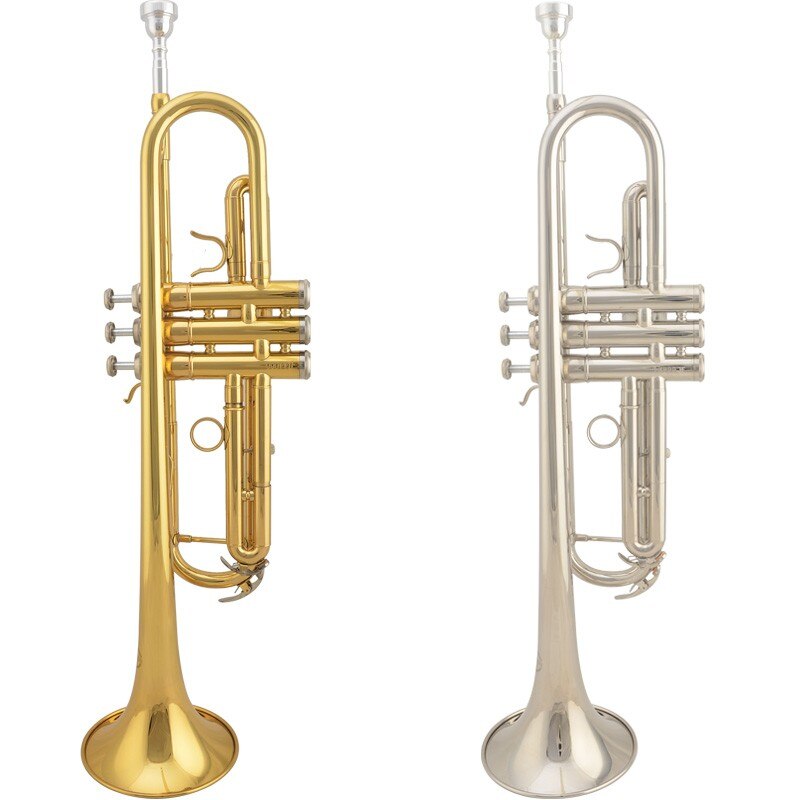 Professional JAZZOR JZTR-300 Beginner Trumpet B Flat Gold Lacquer trompete trompeta musical instruments with trumpet mouthpiece