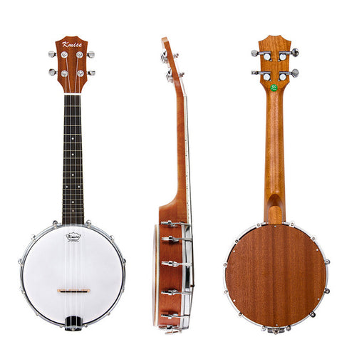 Kmise 4 String Banjo Ukulele Uke Concert 23 Inch Size Sapele Wood