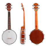 Kmise 4 String Banjo Ukulele Uke Concert 23 Inch Size Sapele Wood