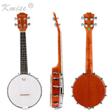Kmise 4 String Banjo Ukulele Uke Concert 23 Inch Size Sapele Wood