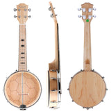 Kmise 4 String Banjo Ukulele Uke Concert 23 Inch Size Sapele Wood