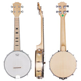 Kmise 4 String Banjo Ukulele Uke Concert 23 Inch Size Sapele Wood
