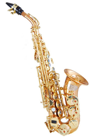 Bb Soprano sax Yellow Brass saxophones with Foambody case Wind Musical Instruments professional