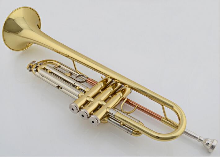 Musical instruments Trumpet Bb B Flat Standard grade Trumpets Brass Body Lacquer surface with Foambody case